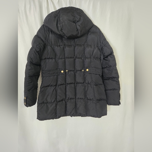 Land's End Black Warm Down Puffer Full Zip with Snaps - Picture 2 of 10